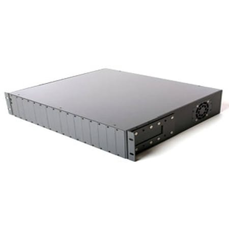 Antaira 16-Slot Unmanaged Universal Media Converter Rack, w/1 DC Power Supply FCU-RACK16-DC